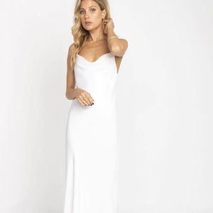 RESA Berri Slip Dress In Ivory/White
